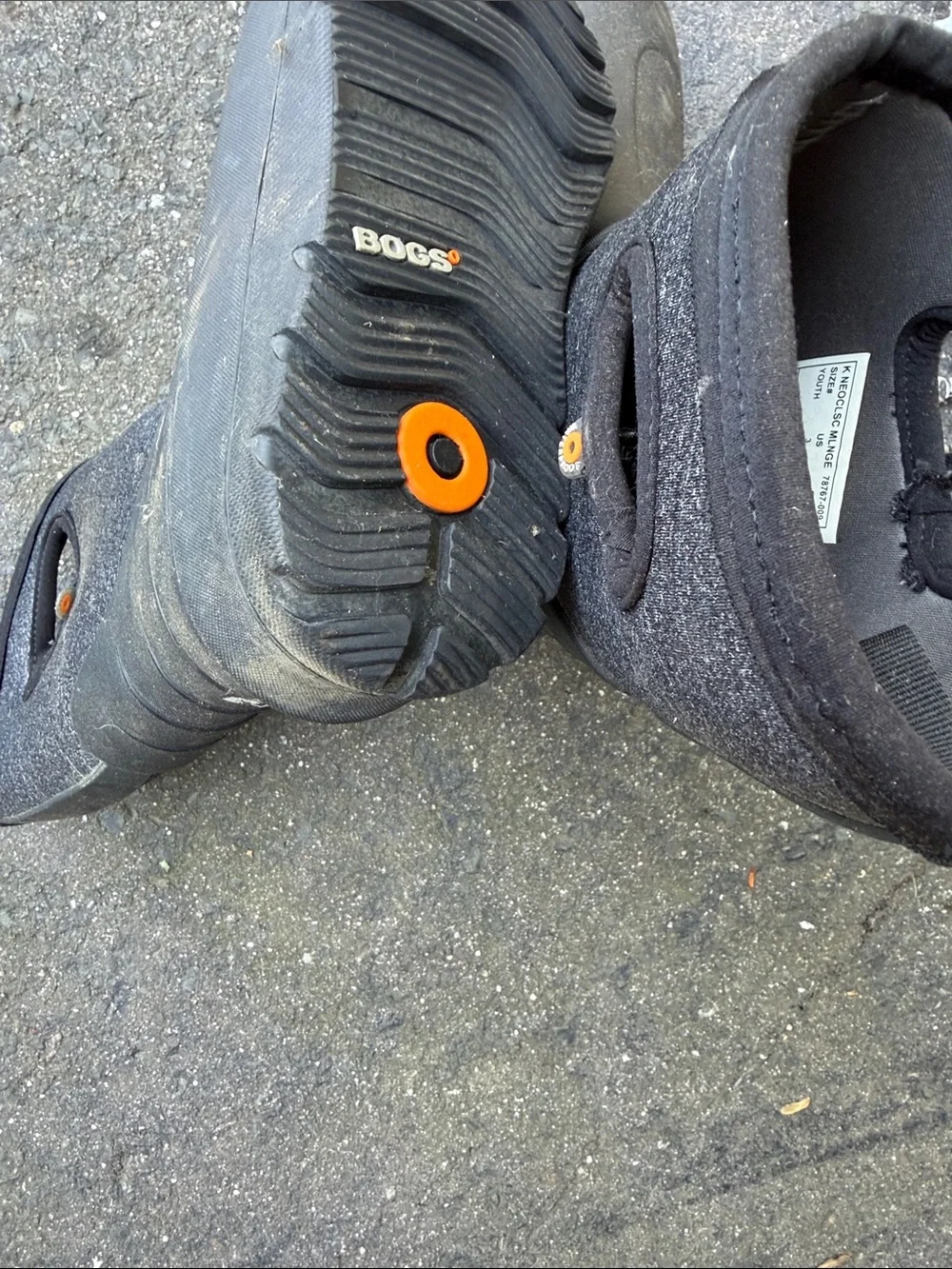 Bogs Black Kids Pull-On Outdoor Boots